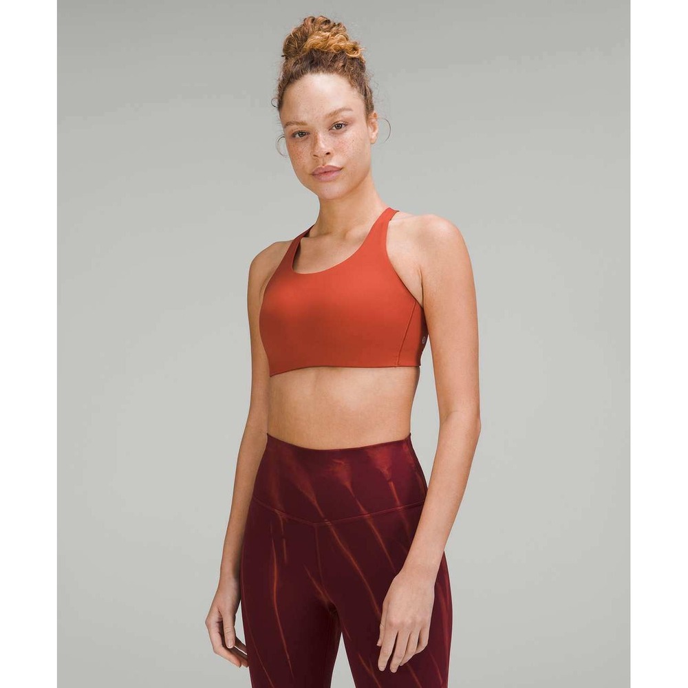 Lululemon Energy Bra High Support Red Rock 36DDD Running Athletic Gym
